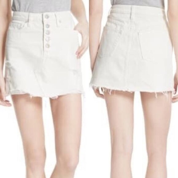 🎩🗝️ NWT $60 Denim Skirt by Free People - Picture 2 of 4